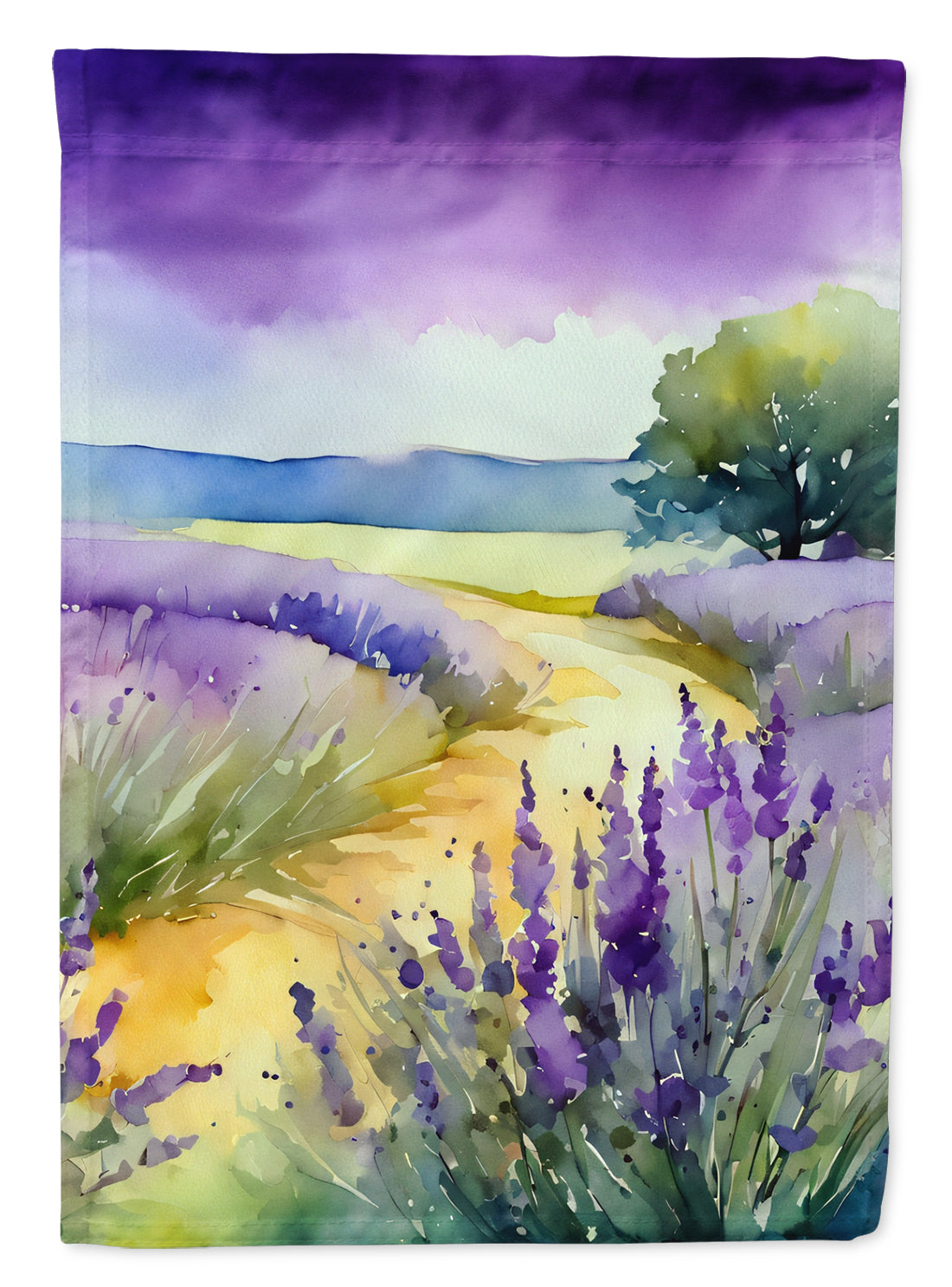 Buy this Lavender in Watercolor Garden Flag