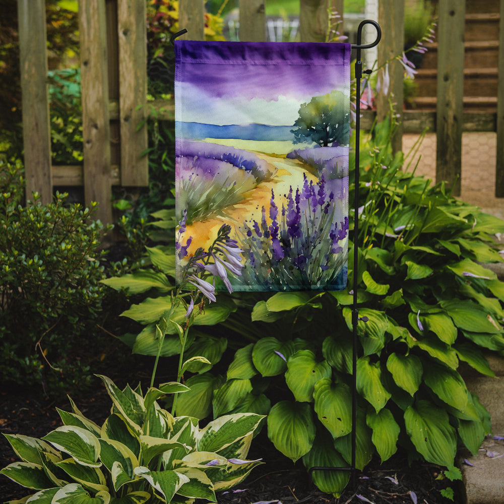Lavender in Watercolor Garden Flag