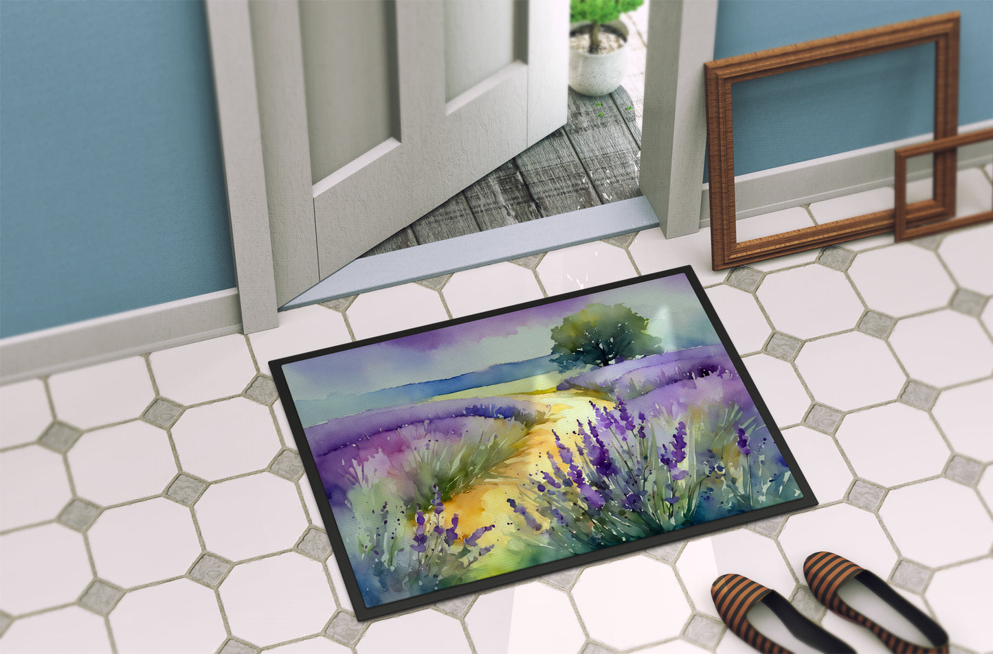 Lavender in Watercolor Doormat