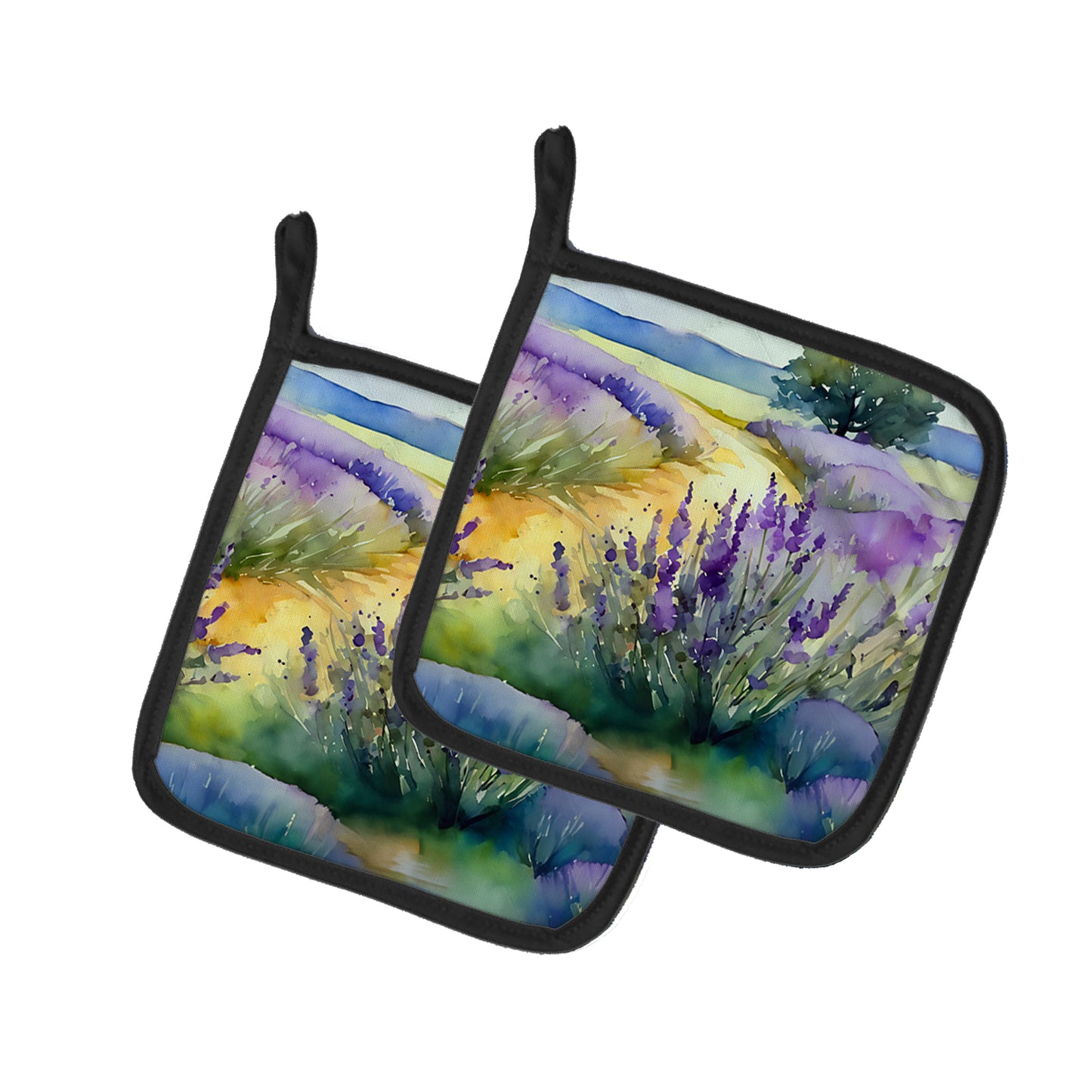 Buy this Lavender in Watercolor Pair of Pot Holders