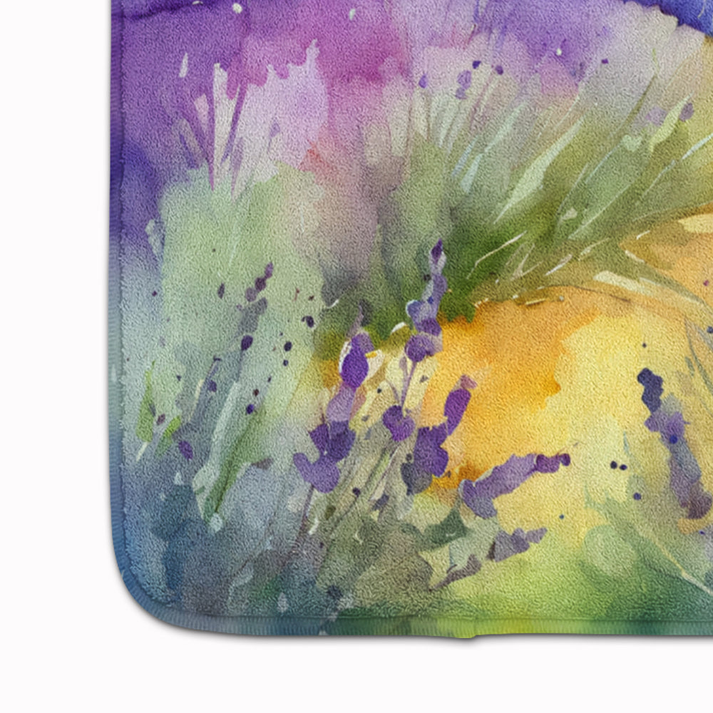 Lavender in Watercolor Memory Foam Kitchen Mat