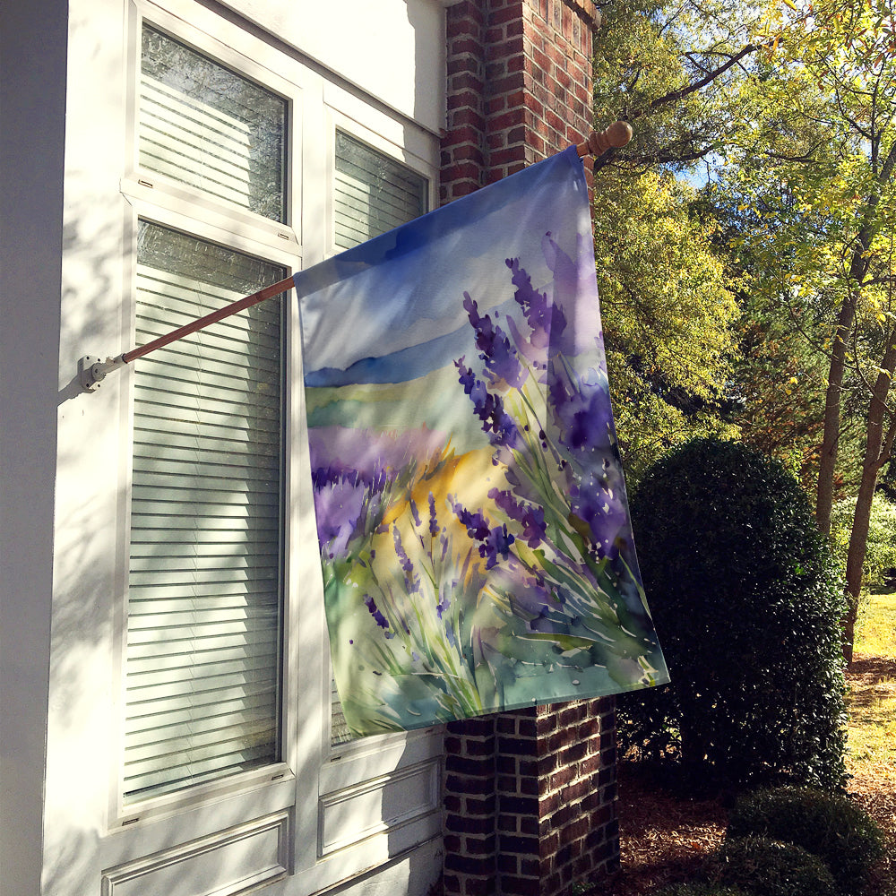 Lavender in Watercolor House Flag