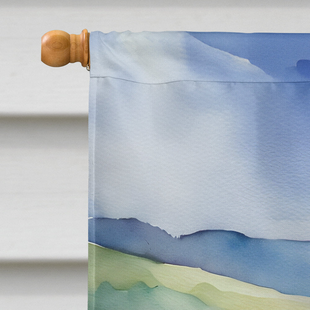 Lavender in Watercolor House Flag