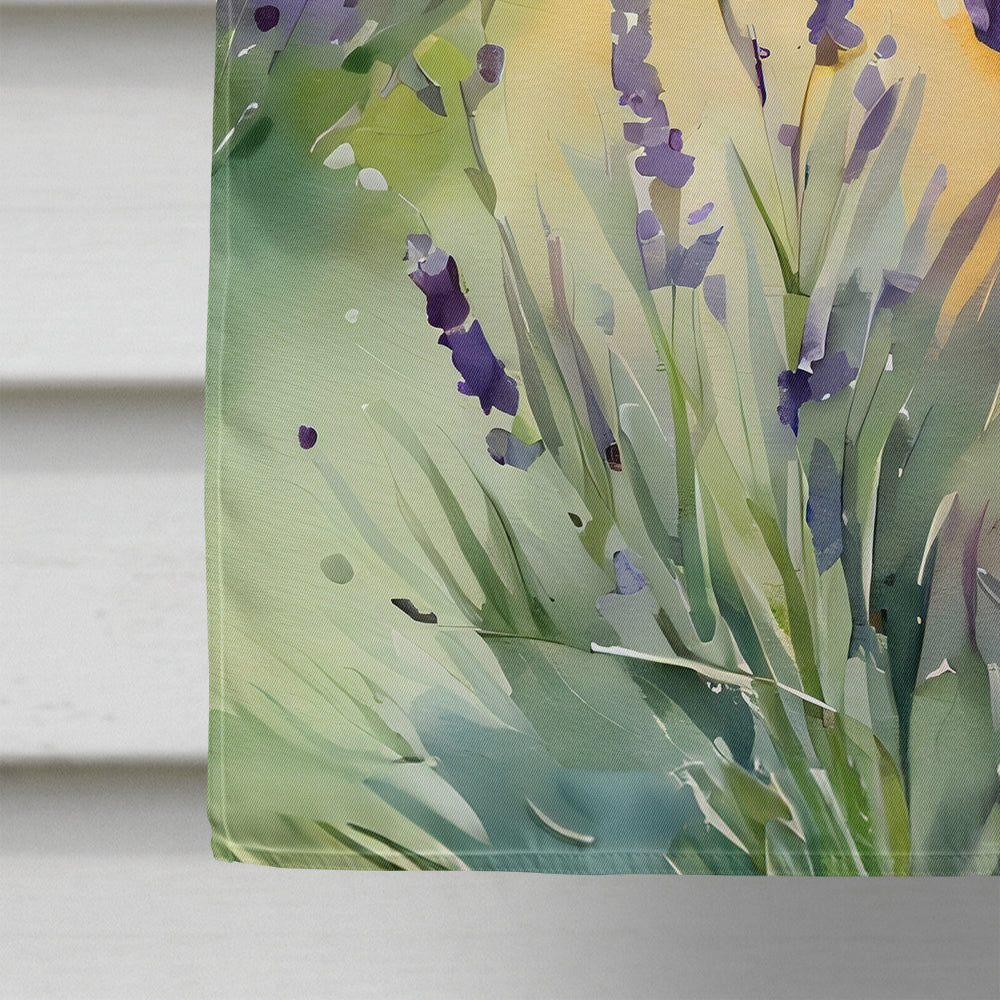Lavender in Watercolor House Flag