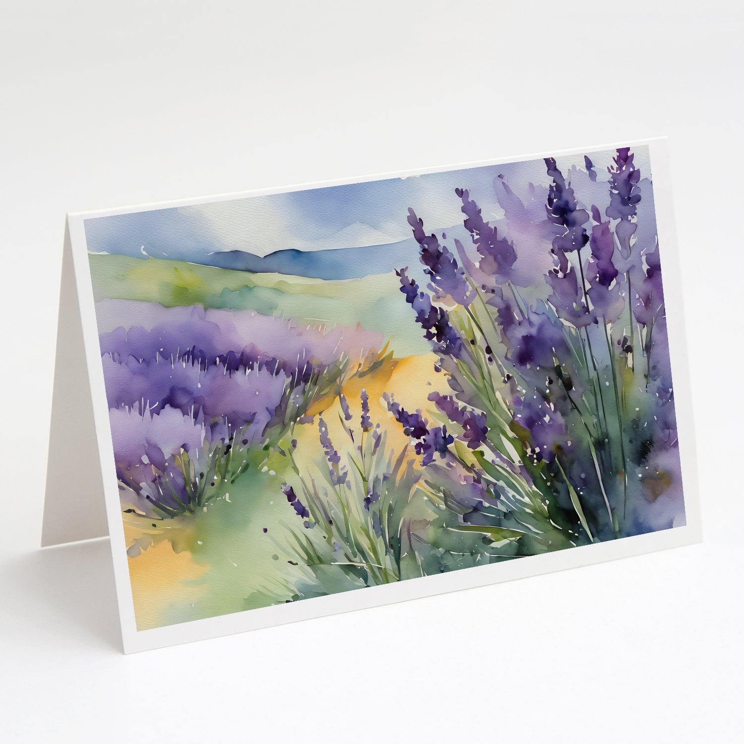 Buy this Lavender in Watercolor Greeting Cards Pack of 8