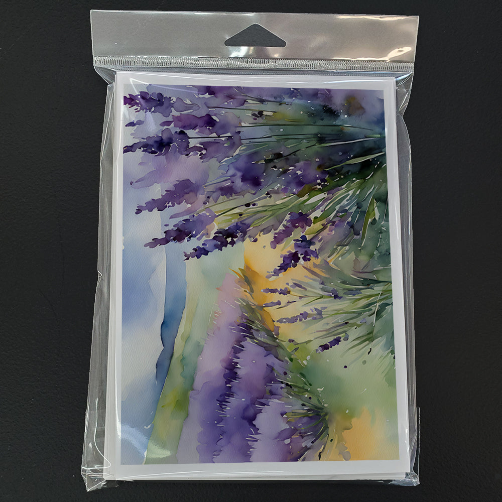 Lavender in Watercolor Greeting Cards Pack of 8