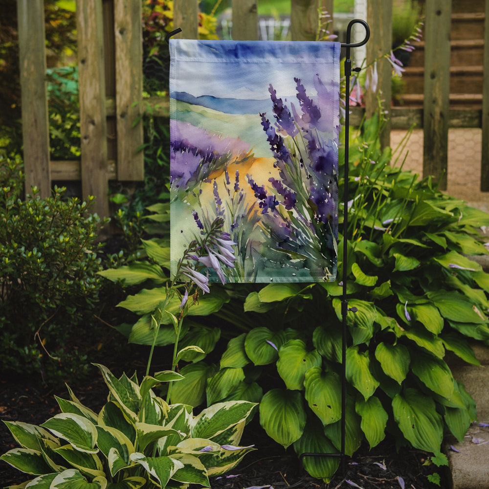 Lavender in Watercolor Garden Flag