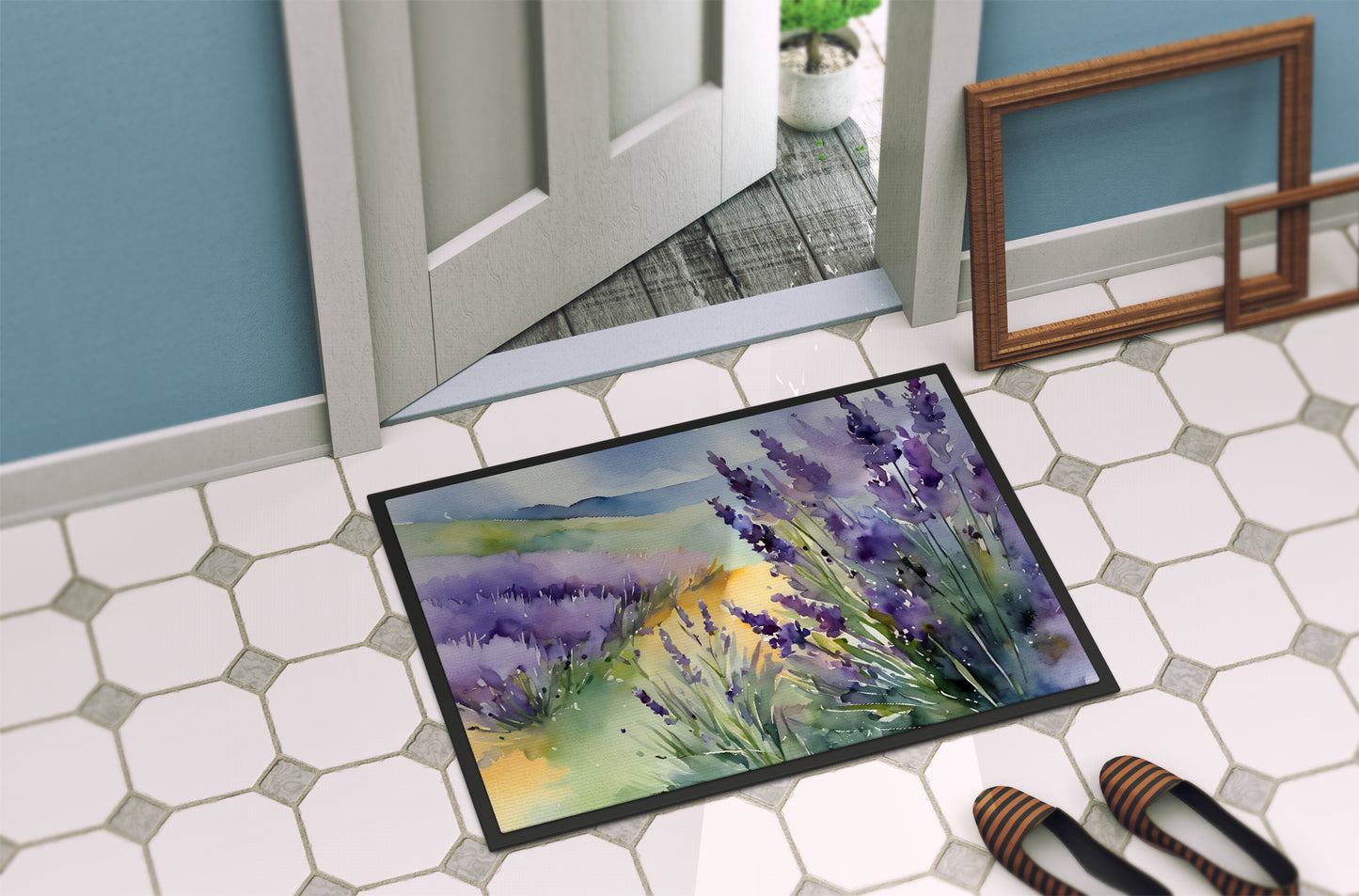 Lavender in Watercolor Doormat