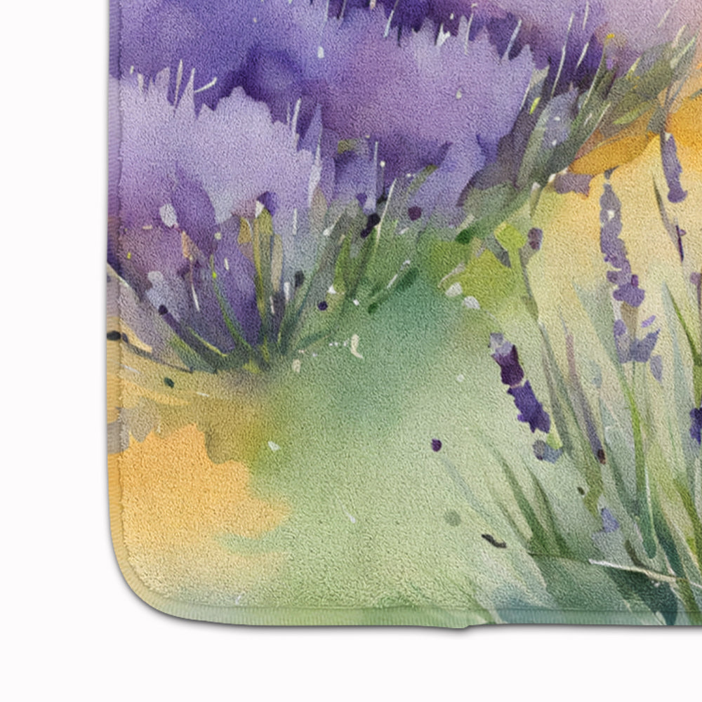 Lavender in Watercolor Memory Foam Kitchen Mat