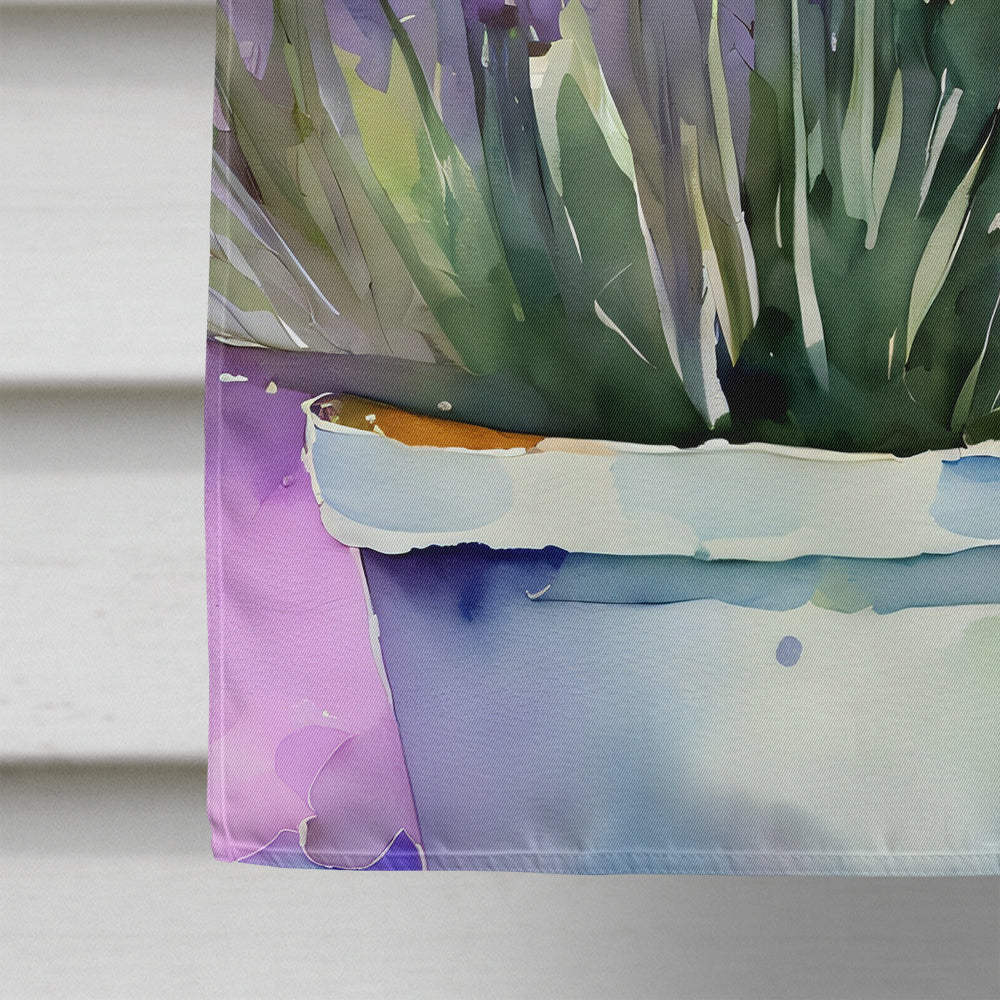 Lavender in Watercolor House Flag