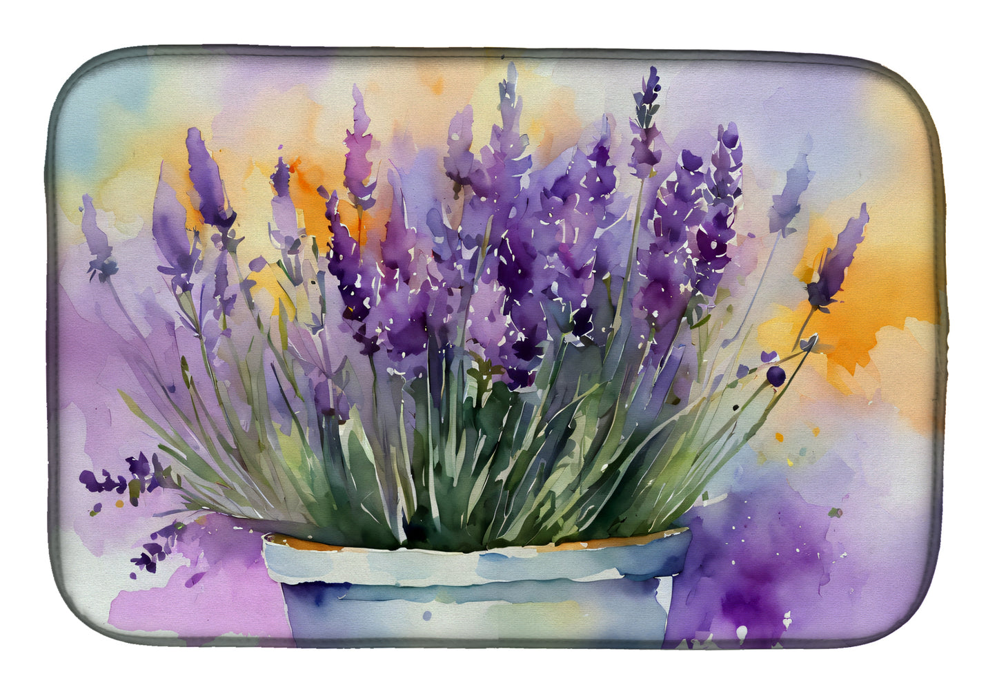 Buy this Lavender in Watercolor Dish Drying Mat