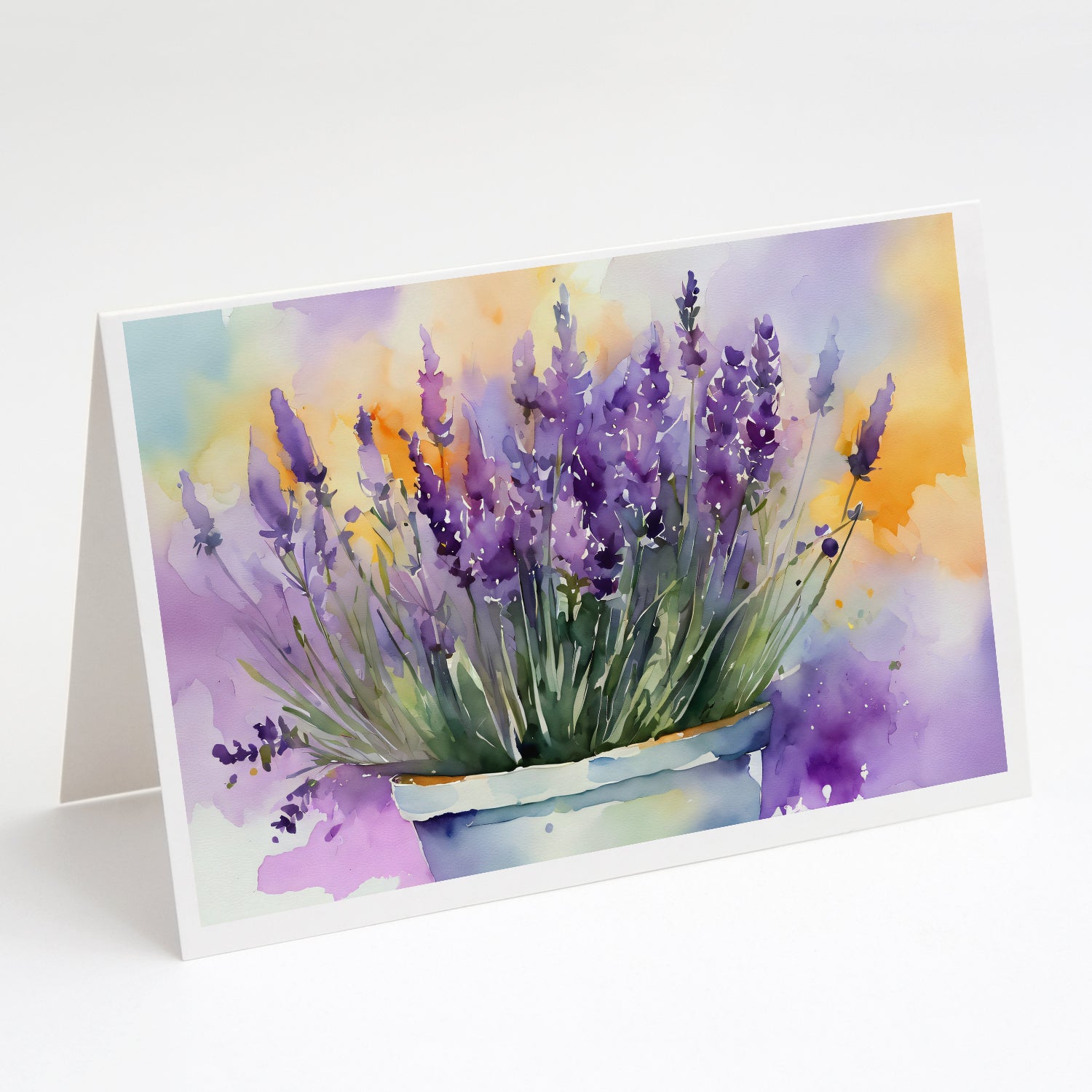 Buy this Lavender in Watercolor Greeting Cards Pack of 8