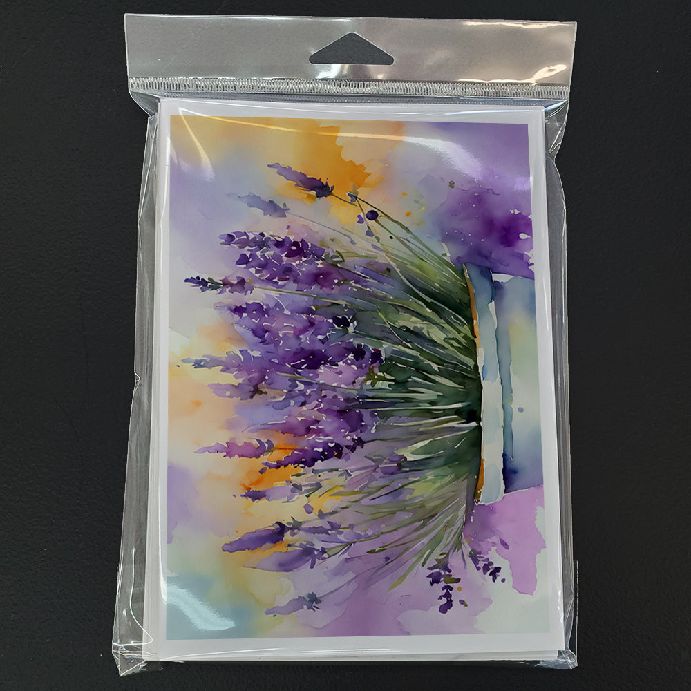 Lavender in Watercolor Greeting Cards Pack of 8
