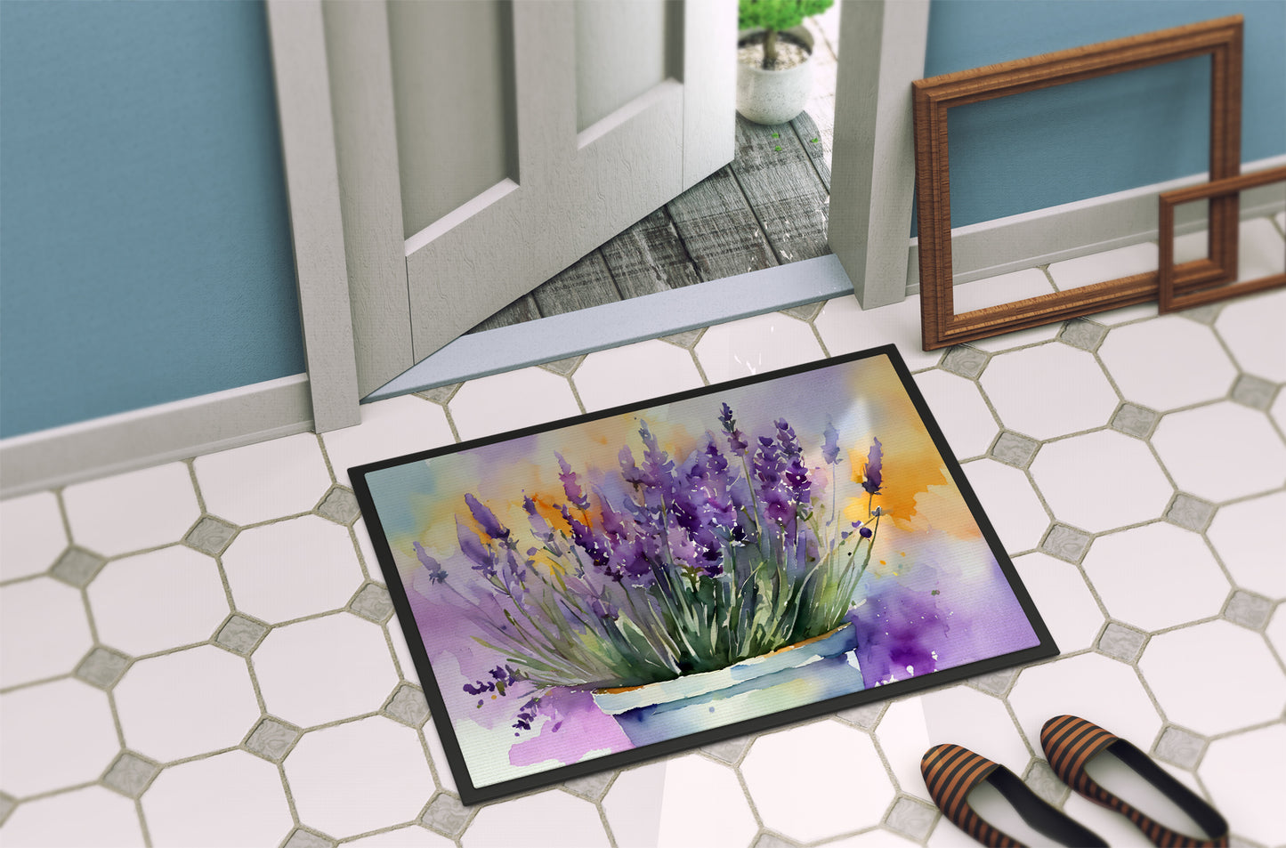 Lavender in Watercolor Doormat