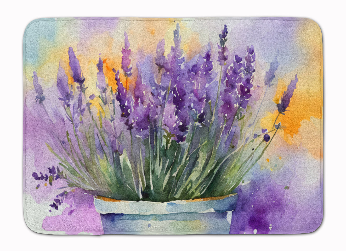 Buy this Lavender in Watercolor Memory Foam Kitchen Mat