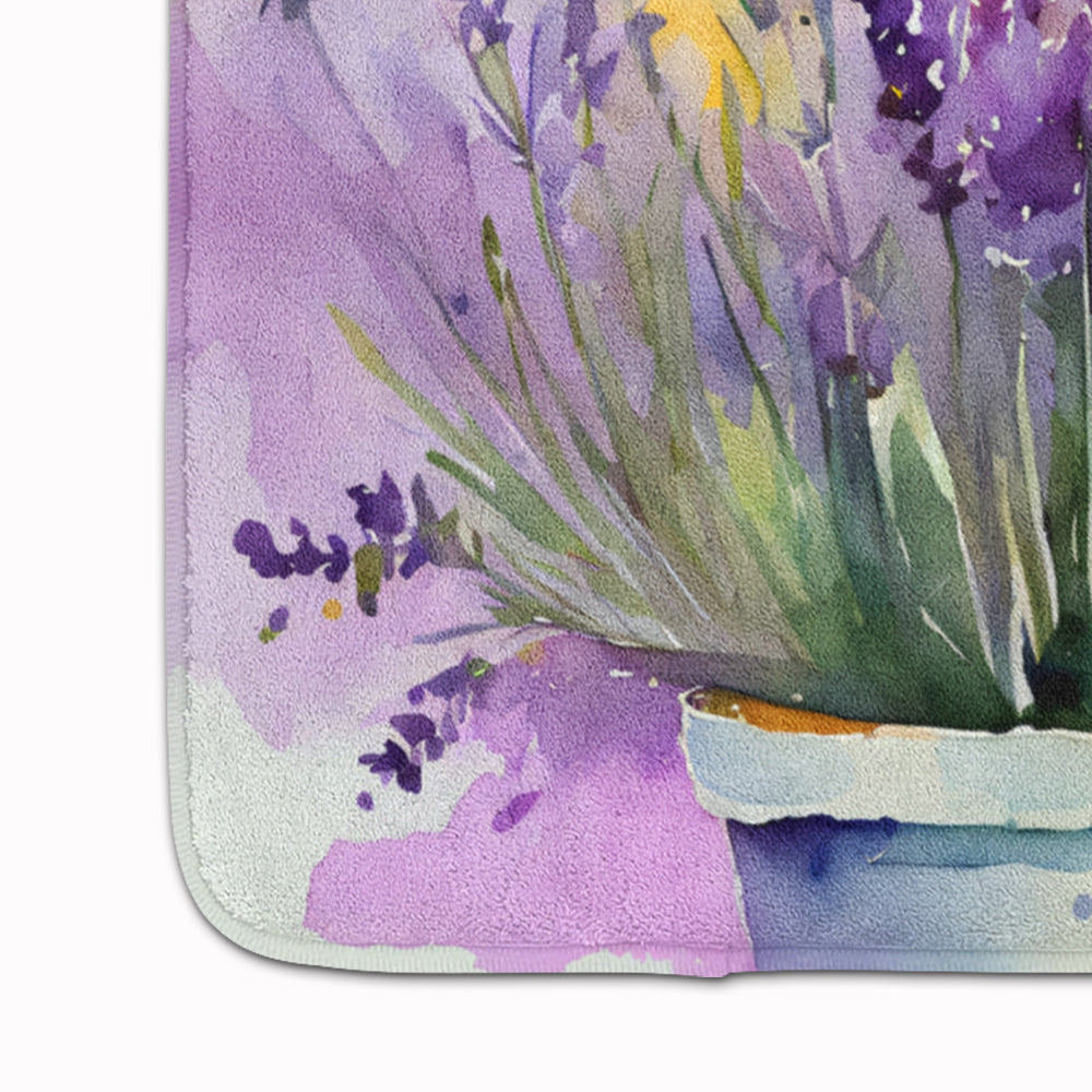 Lavender in Watercolor Memory Foam Kitchen Mat