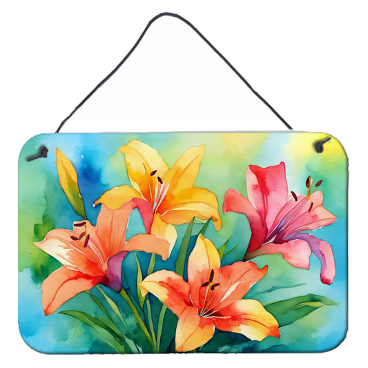 Buy this Lilies in Watercolor Wall or Door Hanging Prints