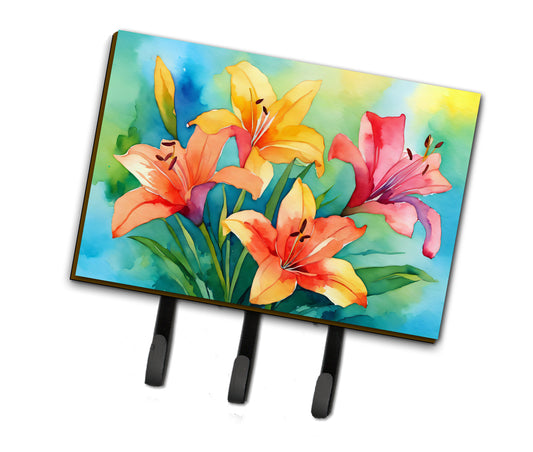 Buy this Lilies in Watercolor Leash or Key Holder