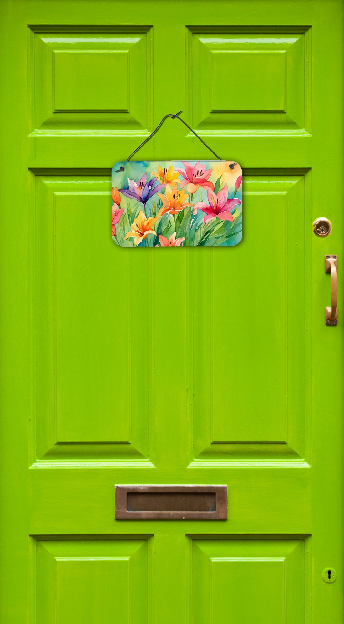 Lilies in Watercolor Wall or Door Hanging Prints