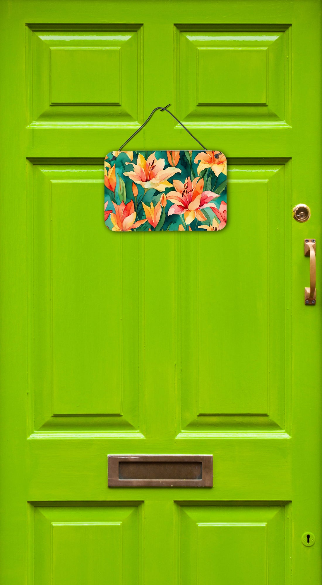 Lilies in Watercolor Wall or Door Hanging Prints