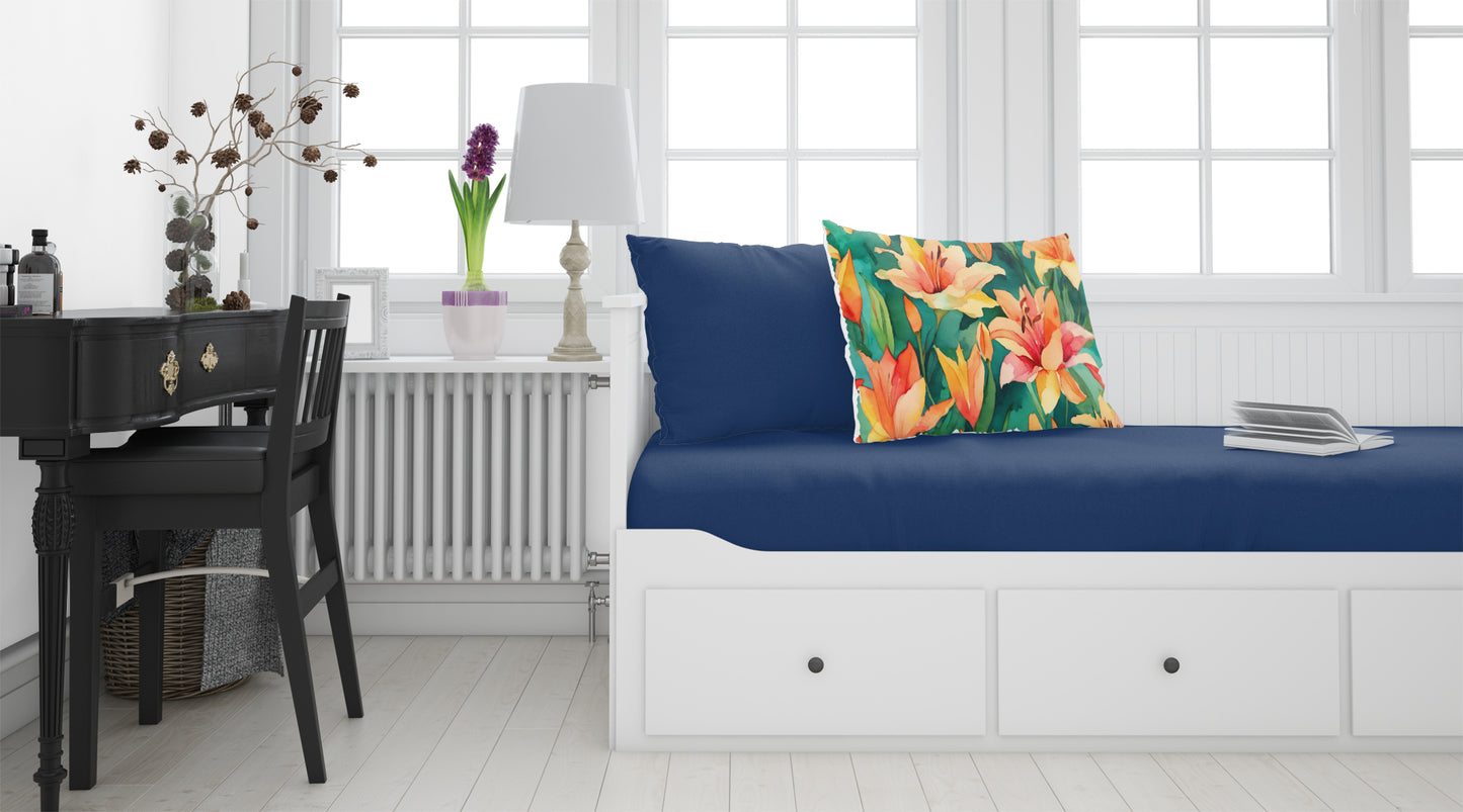 Lilies in Watercolor Standard Pillowcase