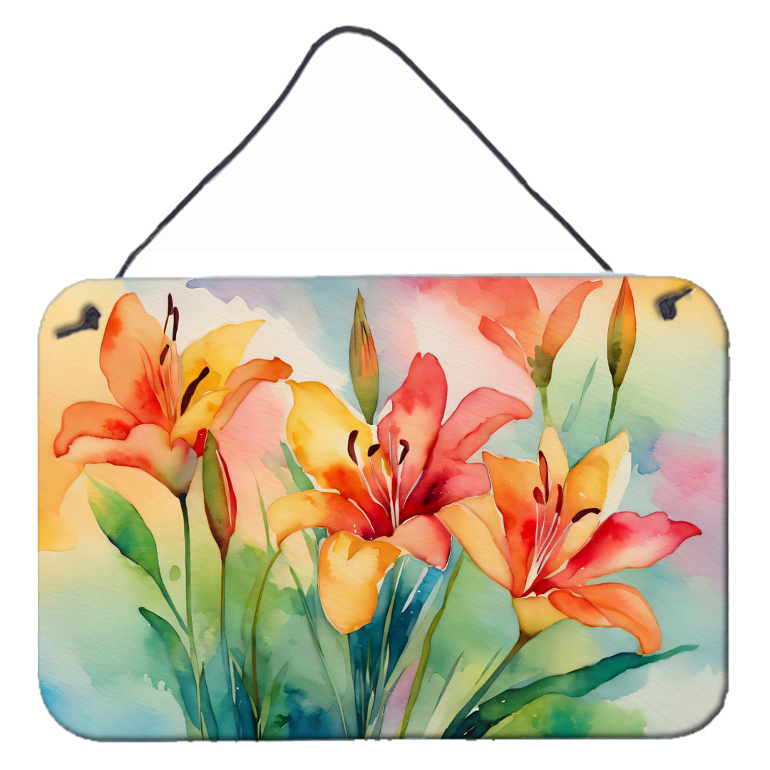 Buy this Lilies in Watercolor Wall or Door Hanging Prints