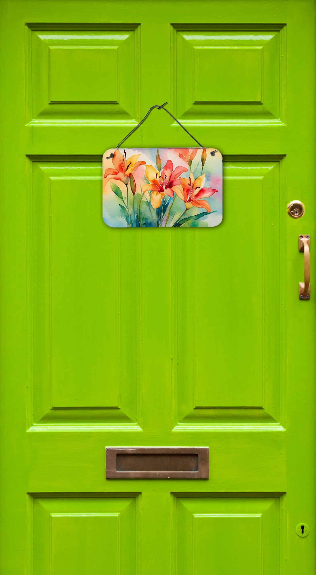 Lilies in Watercolor Wall or Door Hanging Prints