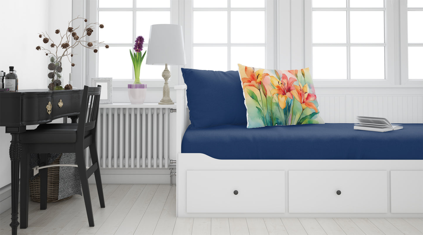 Lilies in Watercolor Standard Pillowcase