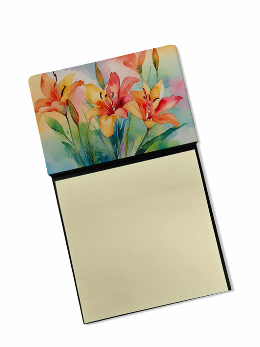 Buy this Lilies in Watercolor Sticky Note Holder