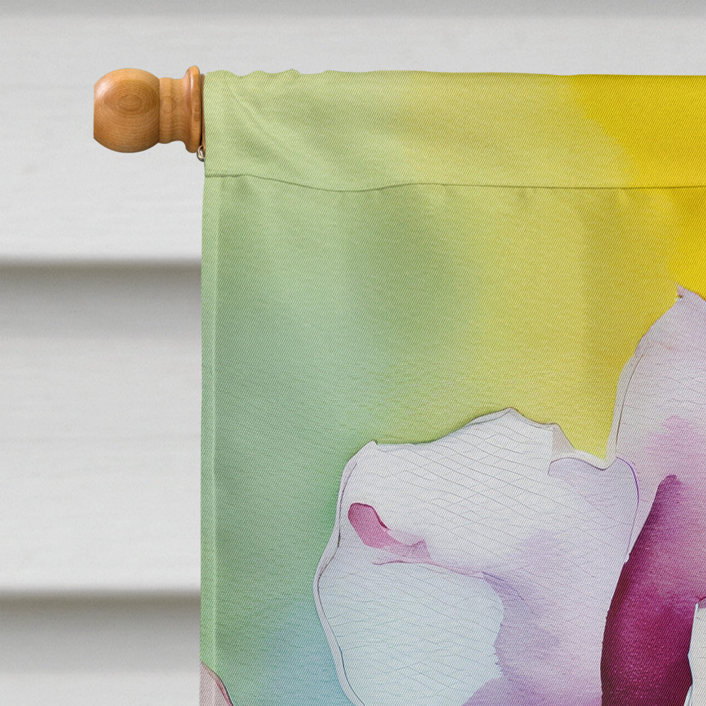 Orchids in Watercolor House Flag