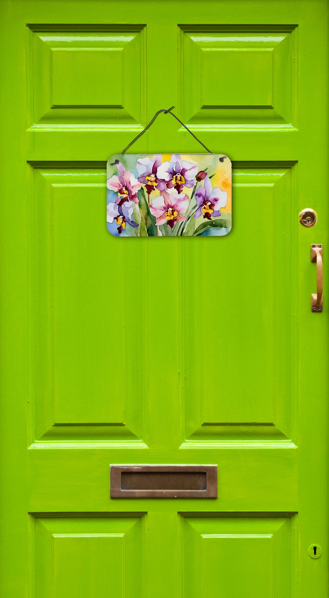 Orchids in Watercolor Wall or Door Hanging Prints