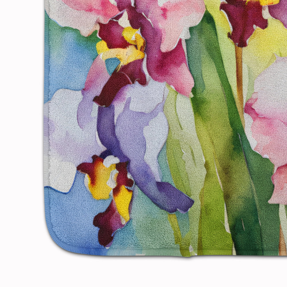 Orchids in Watercolor Memory Foam Kitchen Mat