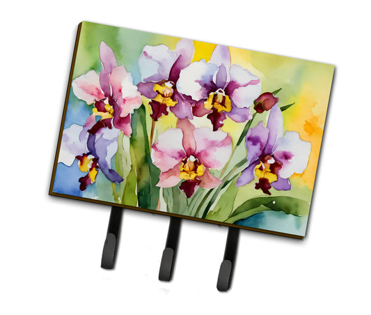 Buy this Orchids in Watercolor Leash or Key Holder