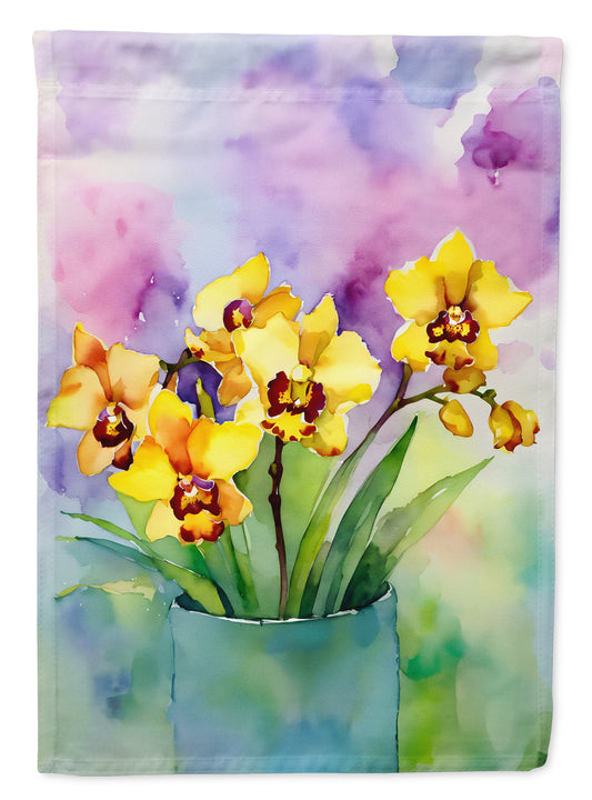 Buy this Orchids in Watercolor House Flag