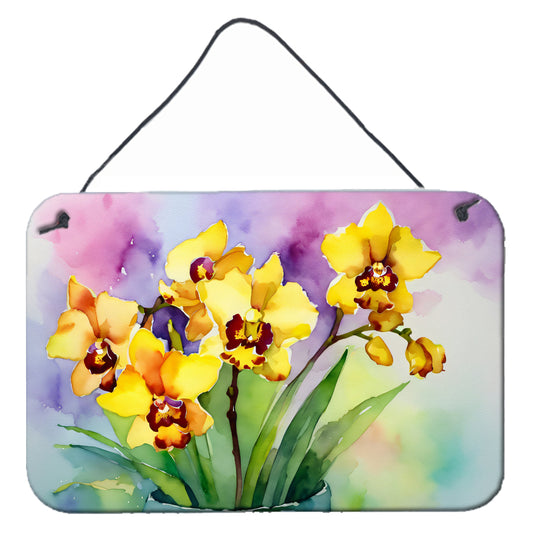 Buy this Orchids in Watercolor Wall or Door Hanging Prints