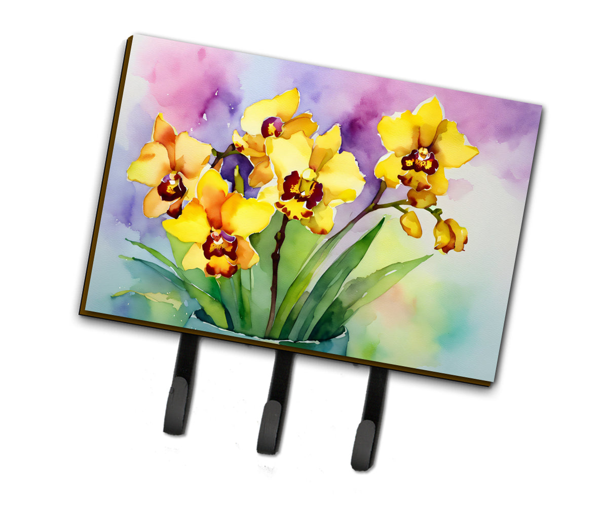Buy this Orchids in Watercolor Leash or Key Holder
