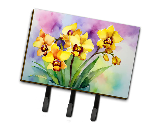 Buy this Orchids in Watercolor Leash or Key Holder