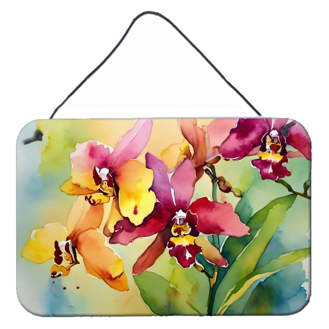 Buy this Orchids in Watercolor Wall or Door Hanging Prints