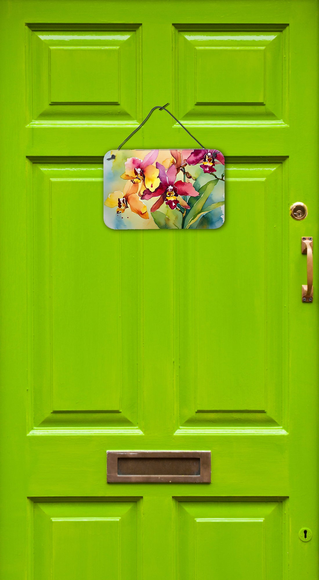 Orchids in Watercolor Wall or Door Hanging Prints