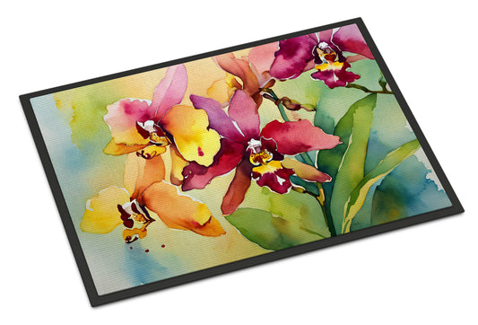 Buy this Orchids in Watercolor Doormat