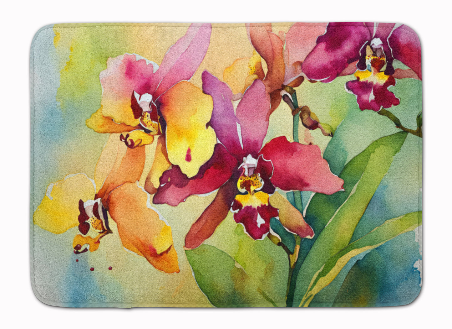 Buy this Orchids in Watercolor Memory Foam Kitchen Mat