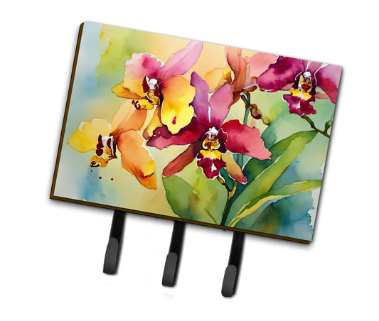 Buy this Orchids in Watercolor Leash or Key Holder