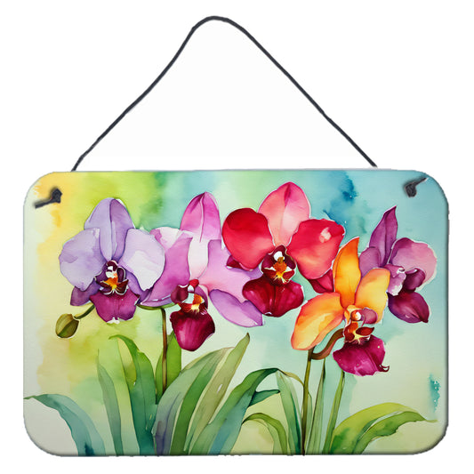 Buy this Orchids in Watercolor Wall or Door Hanging Prints