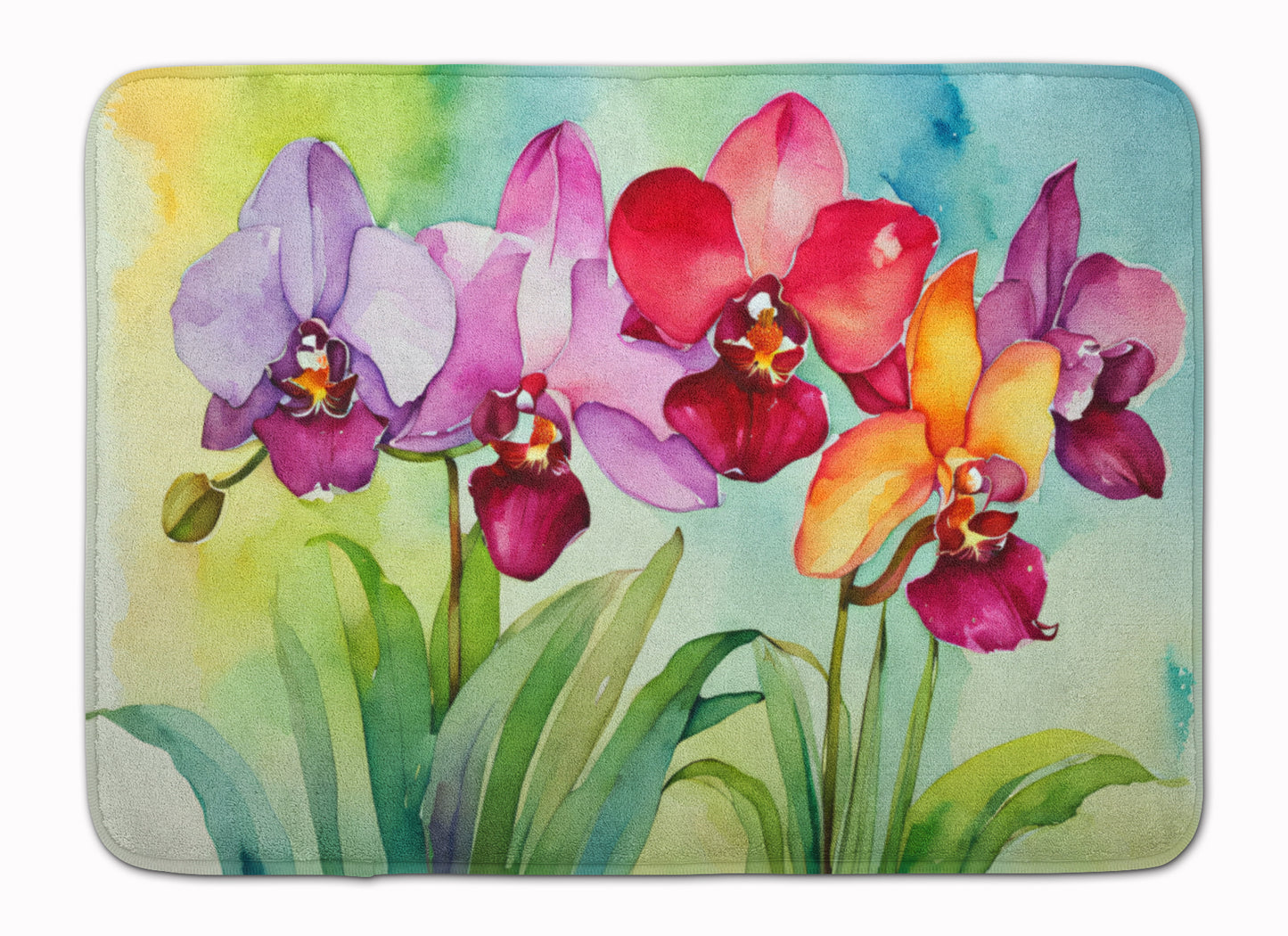 Buy this Orchids in Watercolor Memory Foam Kitchen Mat