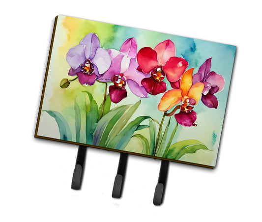 Buy this Orchids in Watercolor Leash or Key Holder