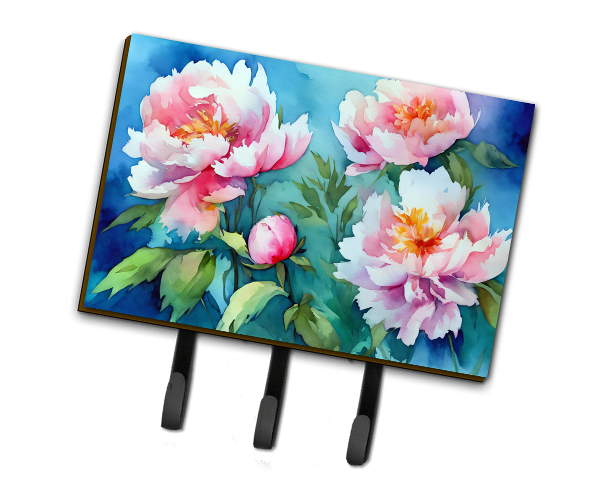 Buy this Peonies in Watercolor Leash or Key Holder