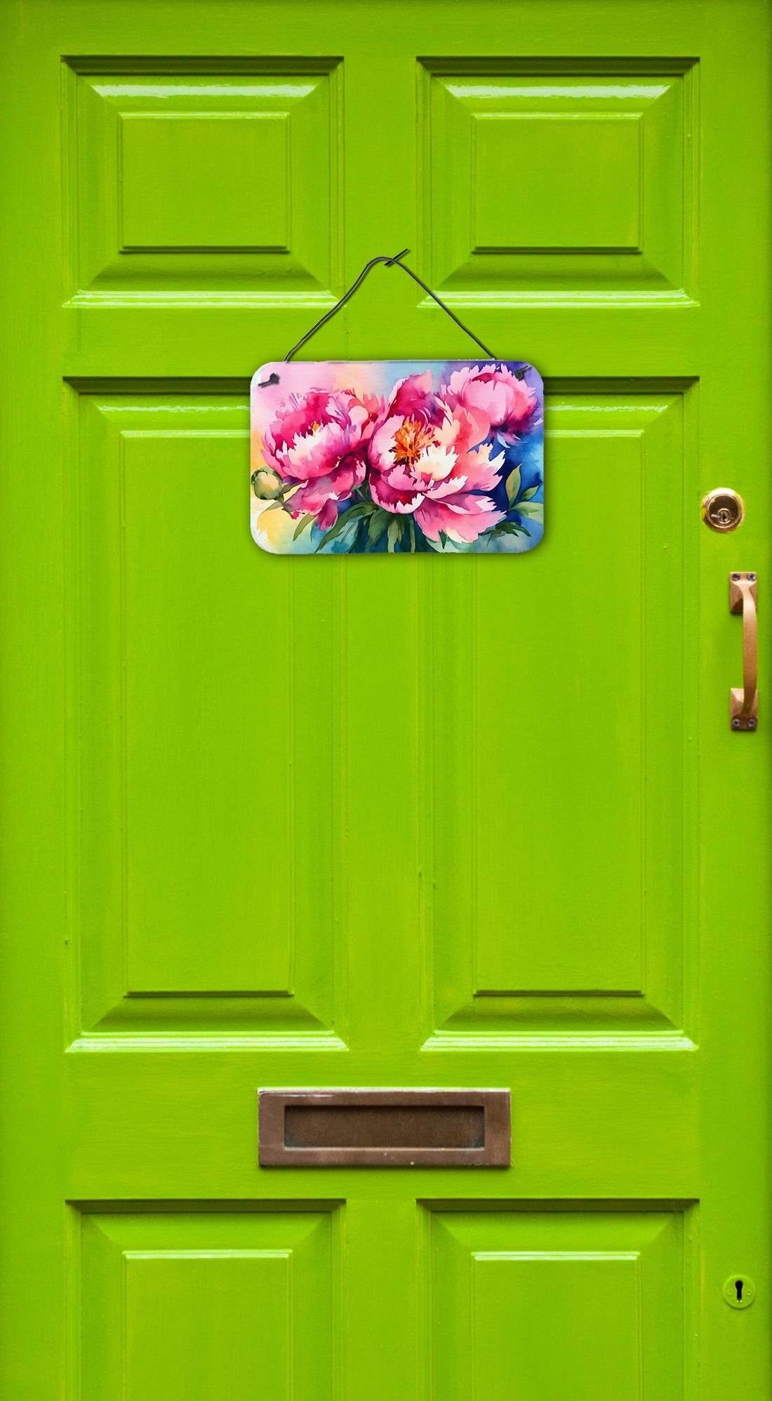 Peonies in Watercolor Wall or Door Hanging Prints