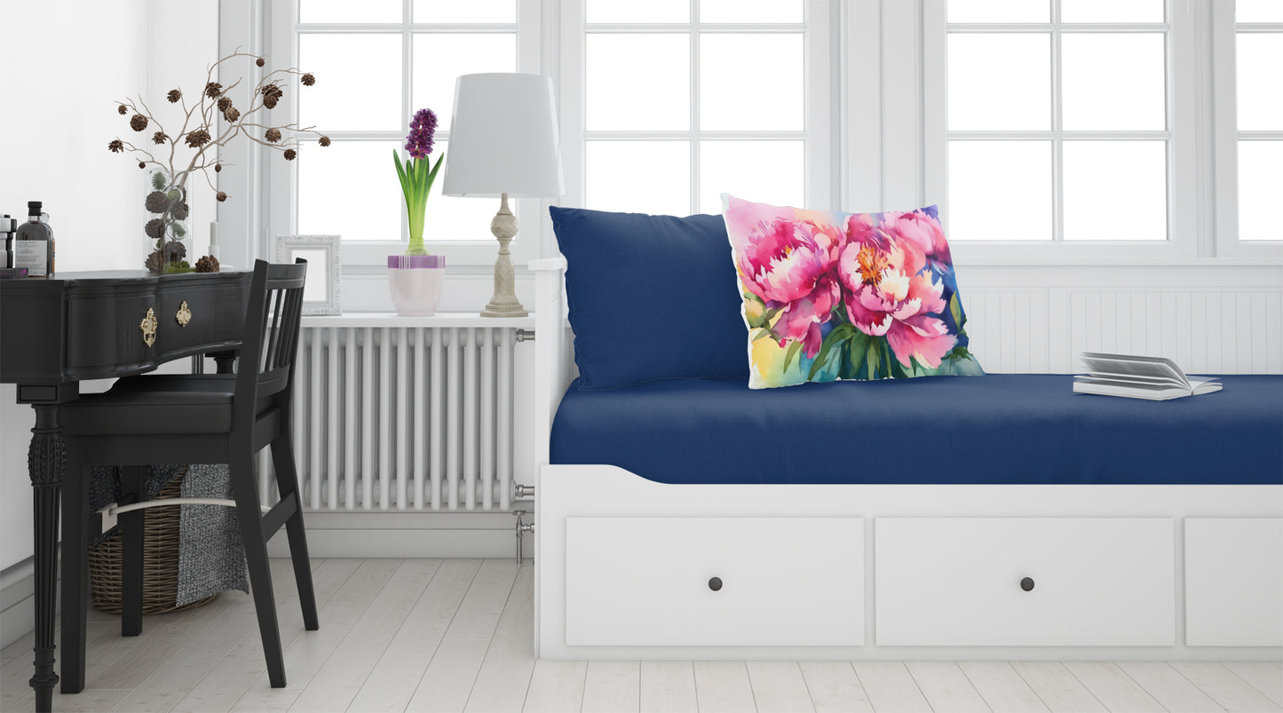 Peonies in Watercolor Standard Pillowcase