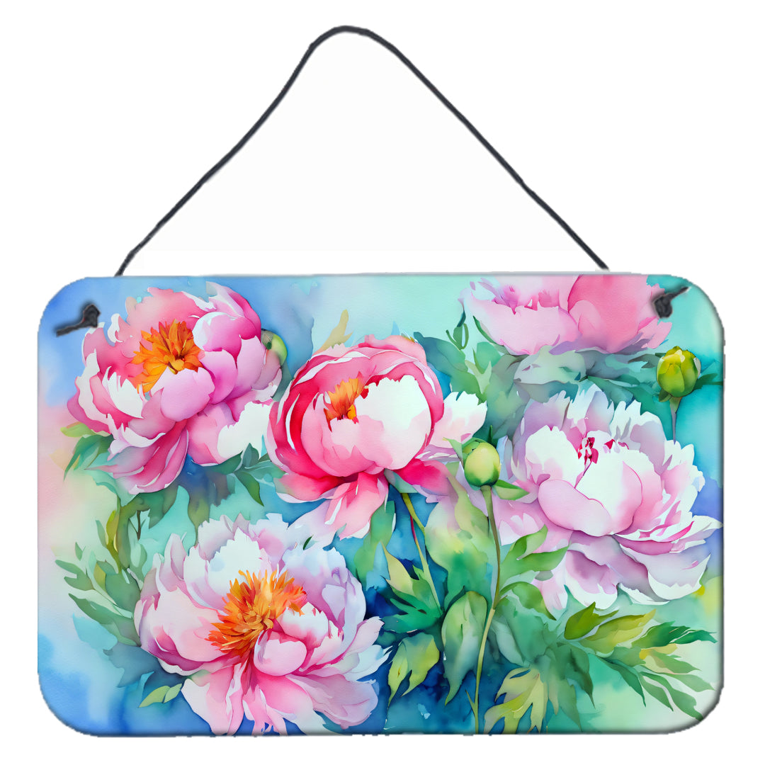 Buy this Peonies in Watercolor Wall or Door Hanging Prints