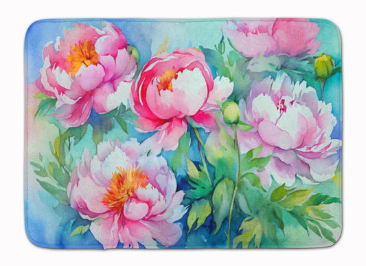 Buy this Peonies in Watercolor Memory Foam Kitchen Mat